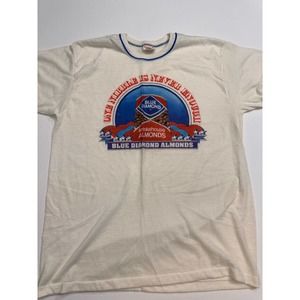 Fashion T-Vintage-Unisex Short Sleeve Tshirt Blue Almond- XL